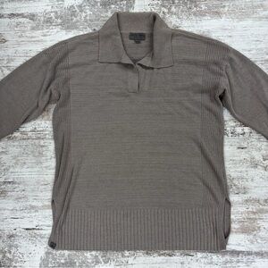 Barefoot Dreams CozyChic Ultra Lite Knit Sweater Pullover Large Top Soft